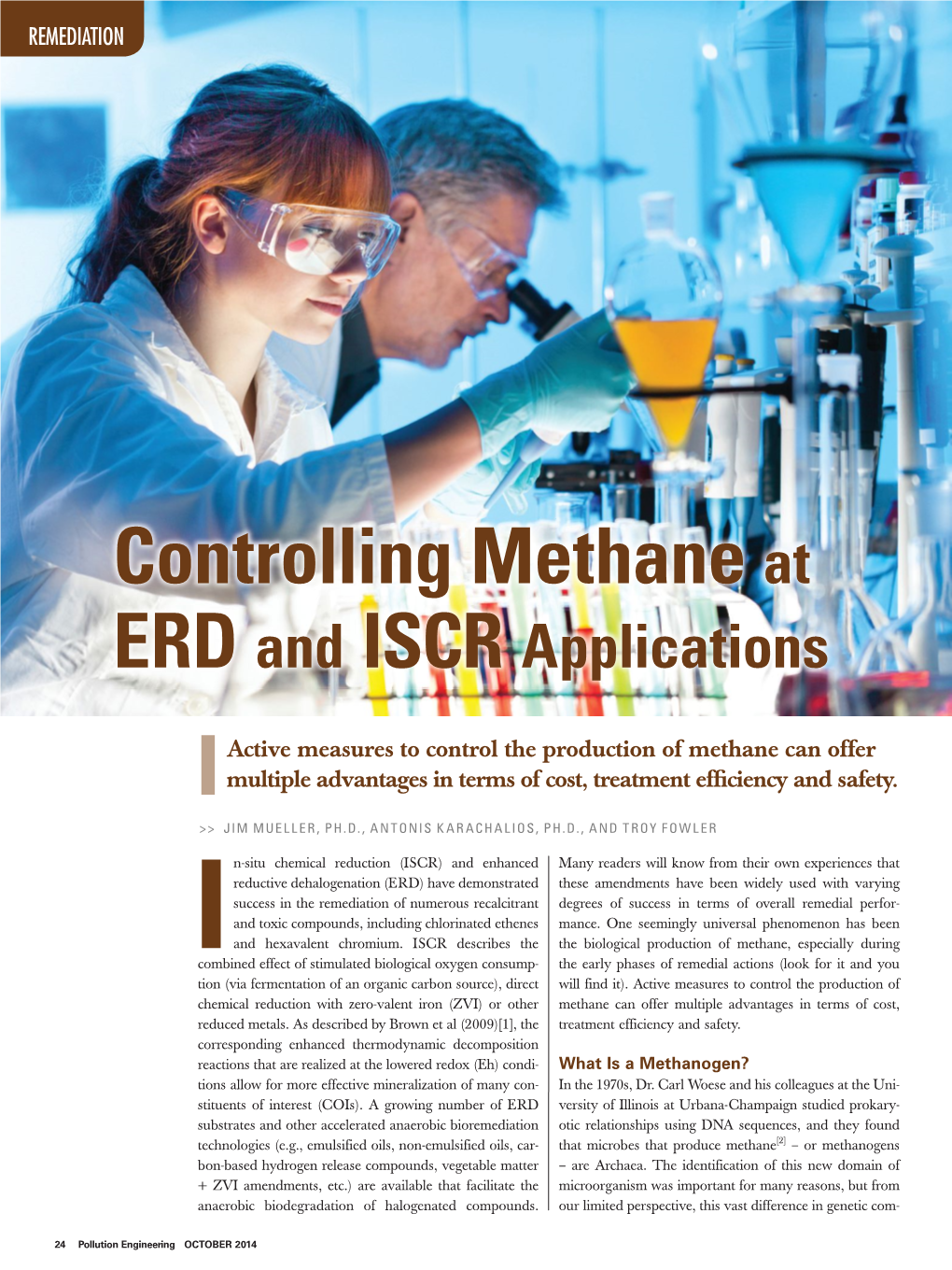 Controlling Methane at ERD and ISCR Applications