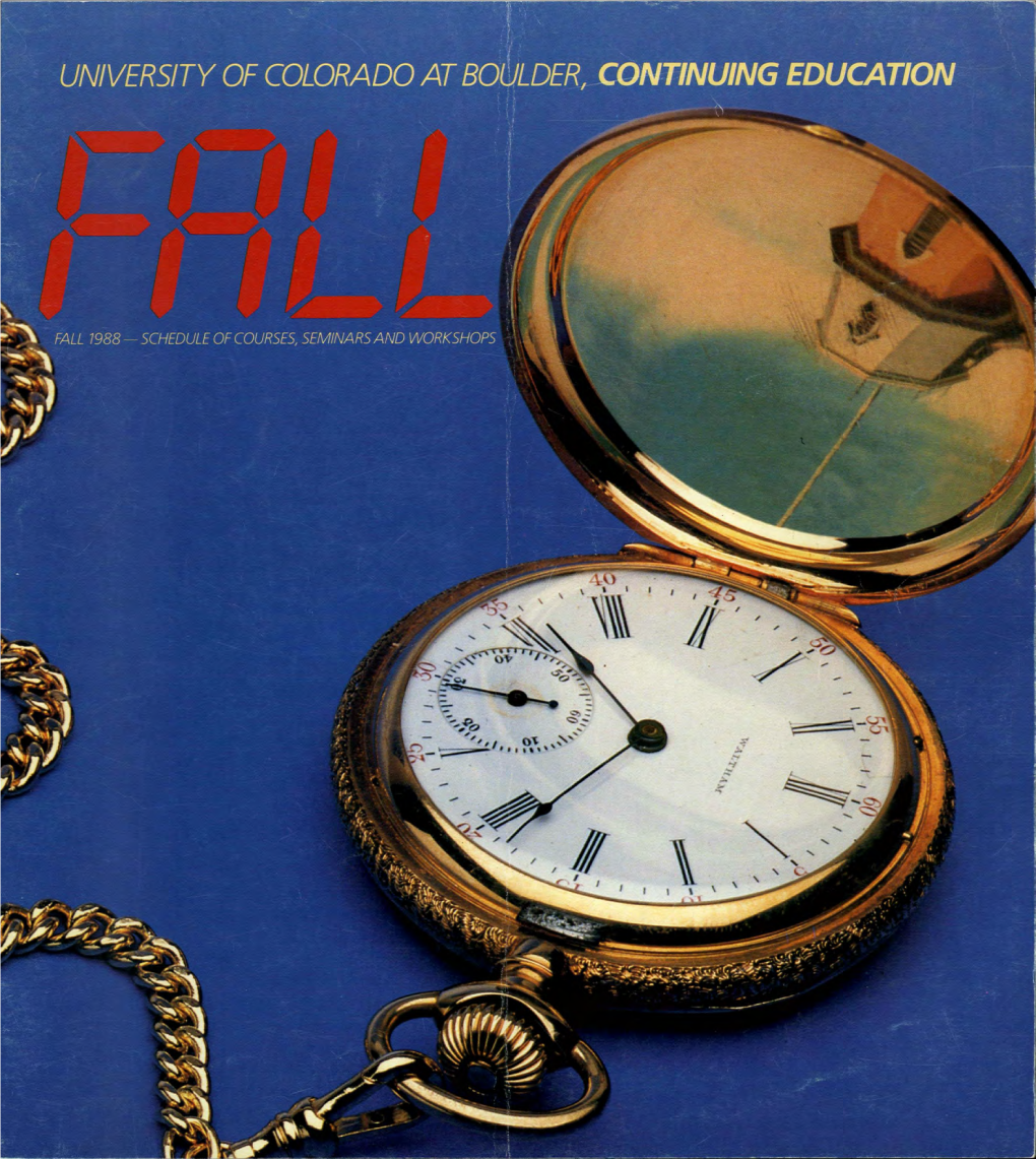 Fall 1988 Continuing Education Catalog
