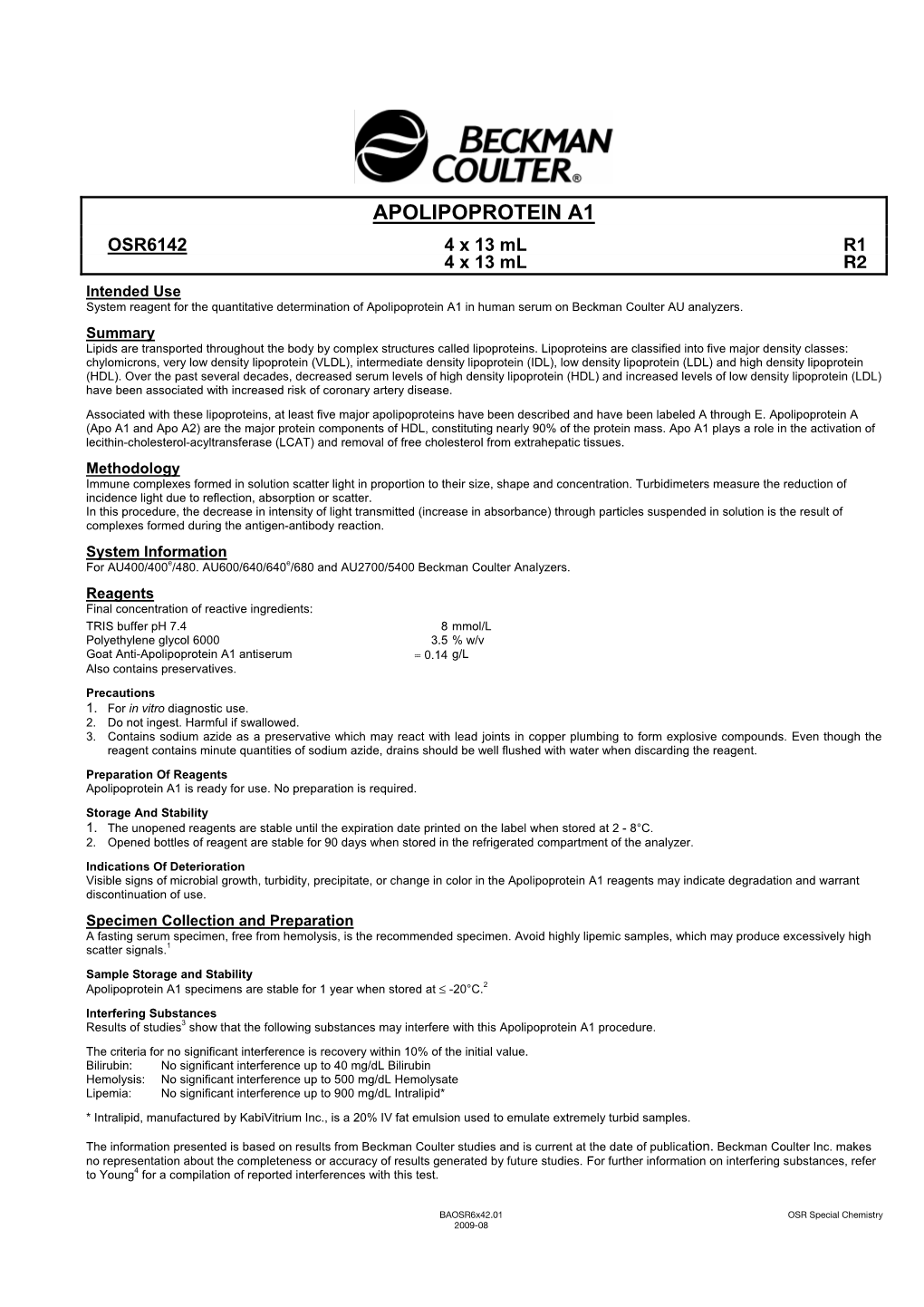 Apolipoprotein A1