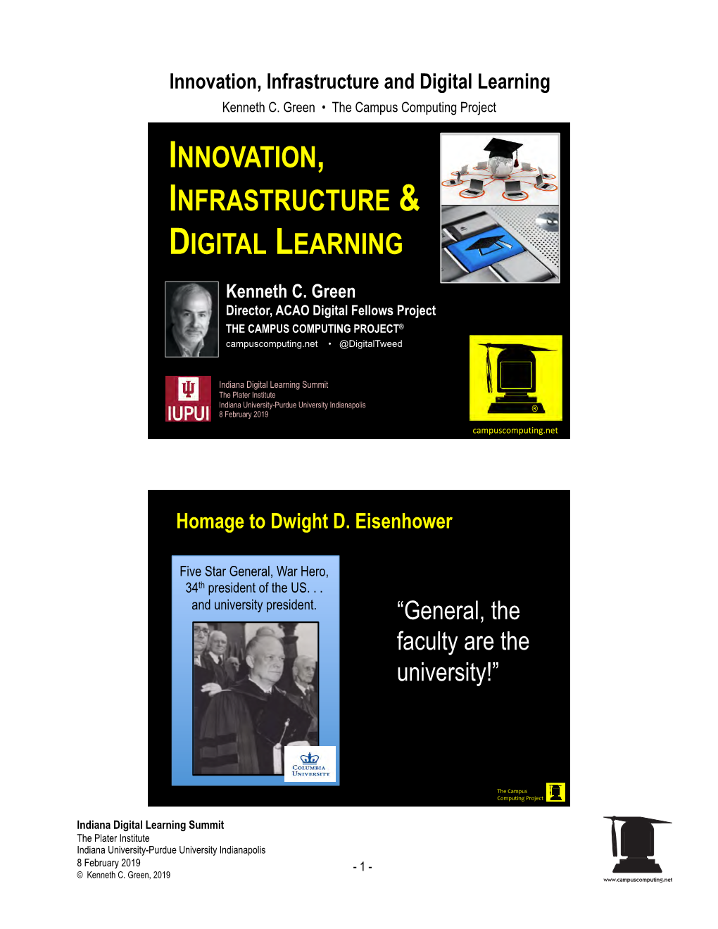 Innovation, Infrastructure & Digital Learning