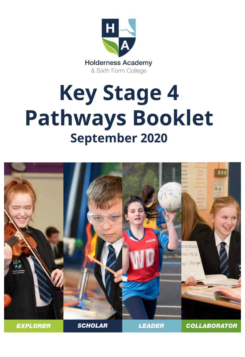 Key Stage 4 Pathways Booklet September 2020