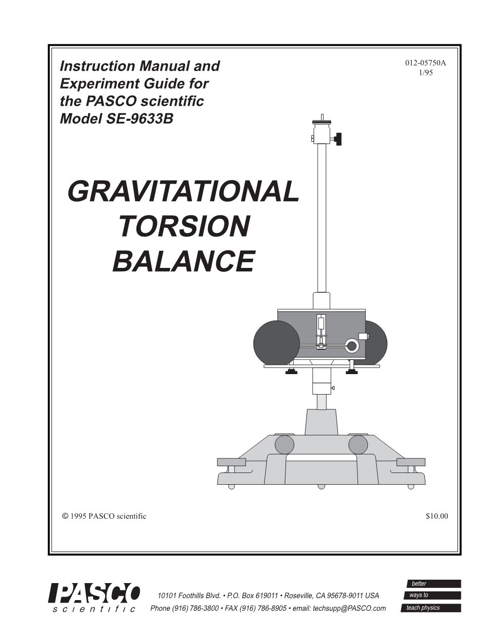 Gravitational Torsion Balance