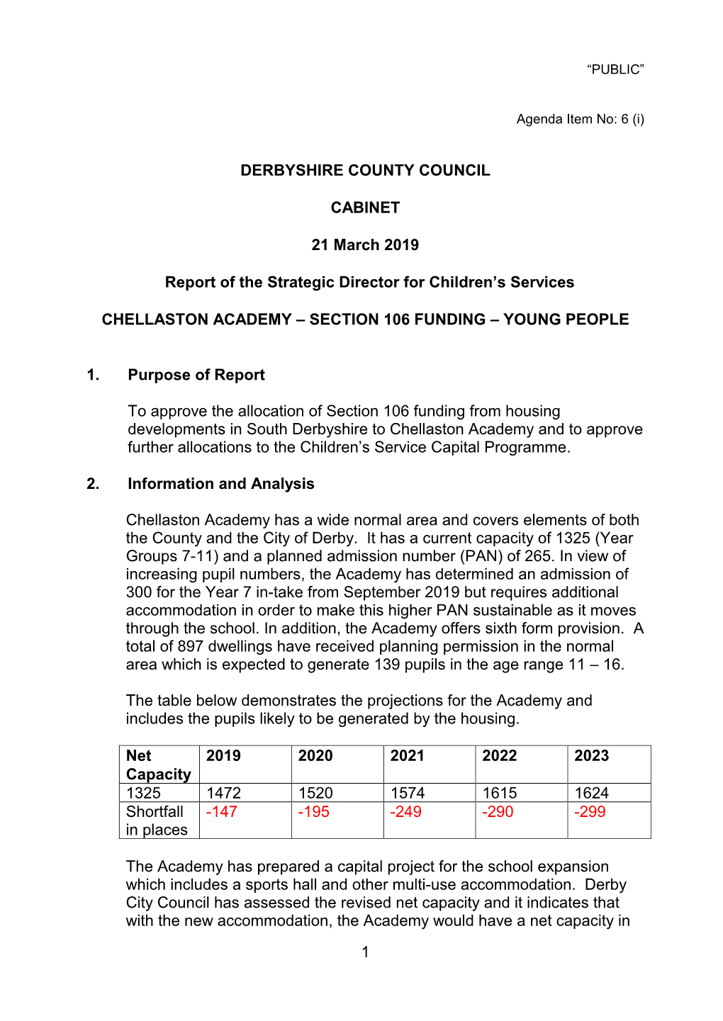 2019-03-21 Chellaston S106 Funding