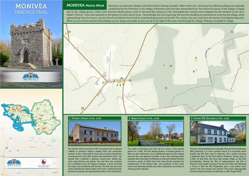 MONIVEA Muine Mheá Monivea Is an Attractive Village in the Heart of East Galway, Located C