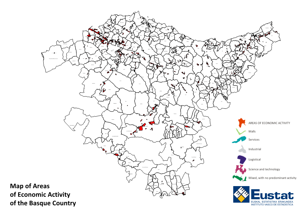 Map of Areas of Economic Activity of the Basque Country