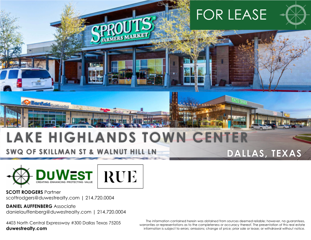 For Lease Lake Highlands Town Center