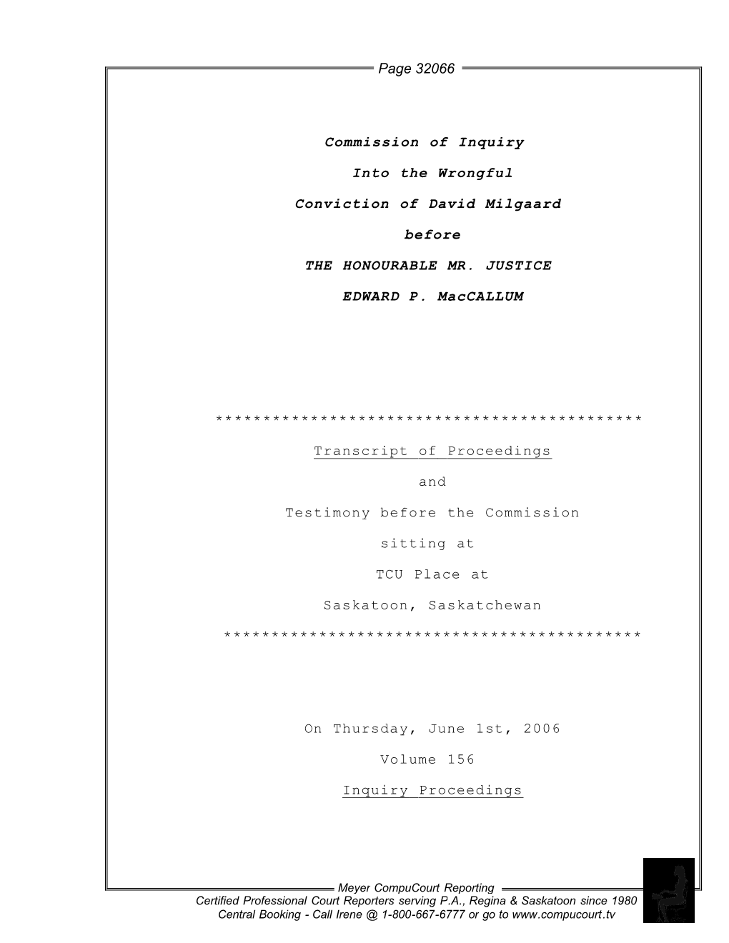 Page 32066 Commission of Inquiry Into the Wrongful Conviction Of