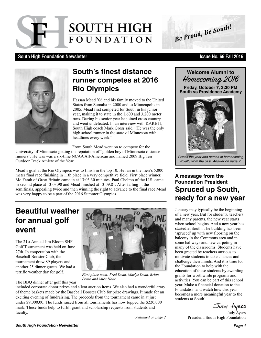 Fall 2016 Newsletter