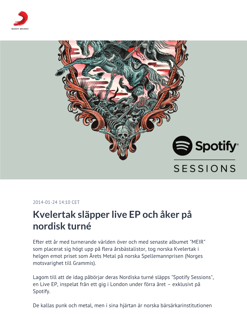 Kvelertak Släpper Live EP Och Åker På Nordisk Turné