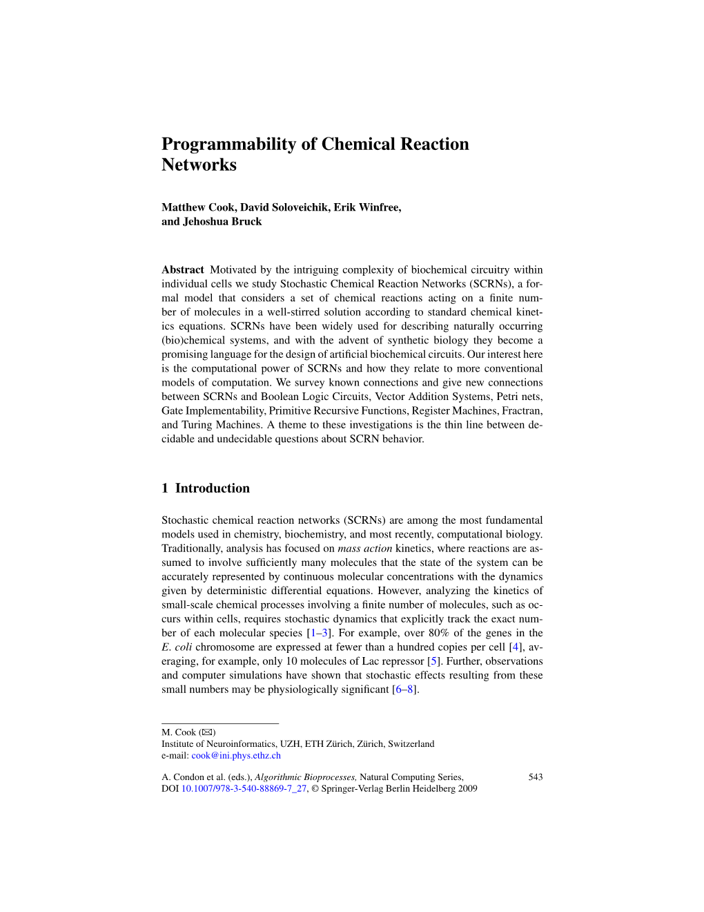 Programmability of Chemical Reaction Networks