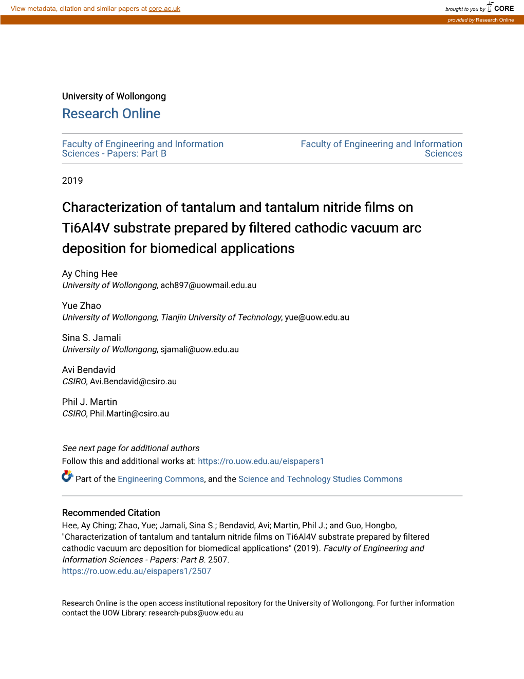 Characterization of Tantalum and Tantalum Nitride Films on Ti6al4v Substrate Prepared by Filtered Cathodic Vacuum Arc Deposition for Biomedical Applications