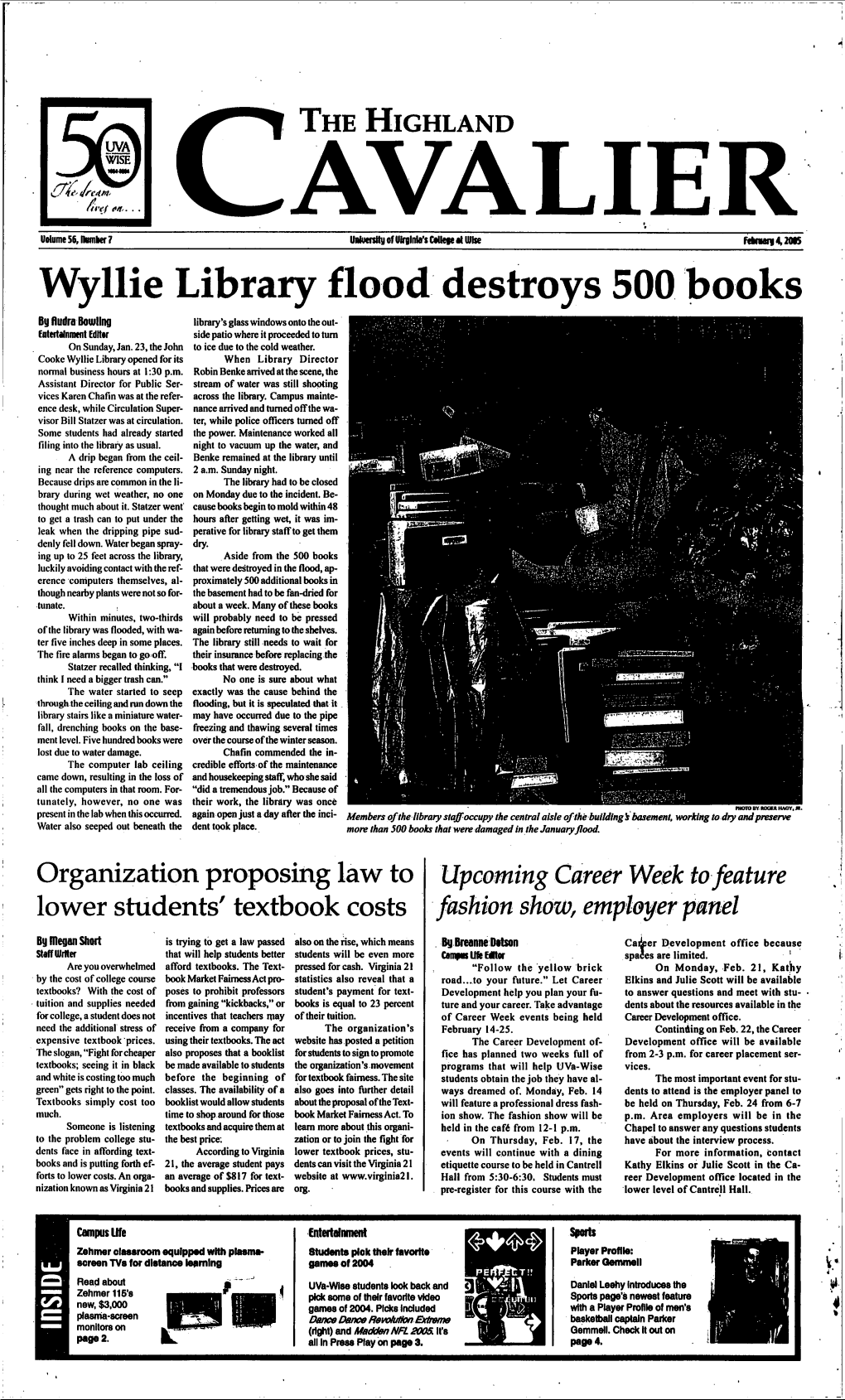 Wyllie Library Flood Destroys 500 Books