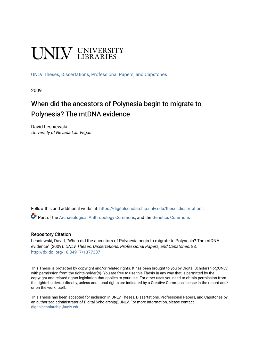 When Did the Ancestors of Polynesia Begin to Migrate to Polynesia? the Mtdna Evidence