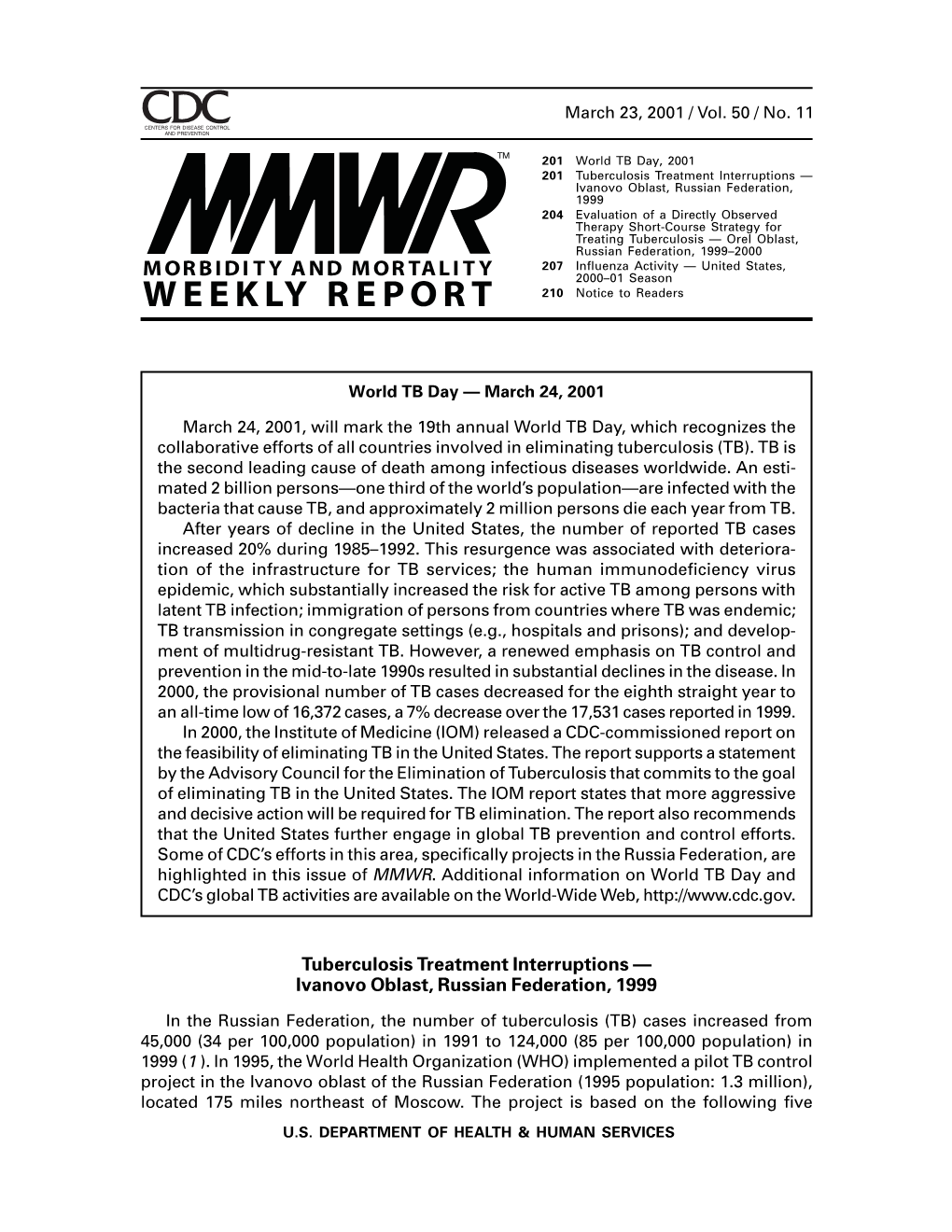 Tuberculosis Treatment Interruptions