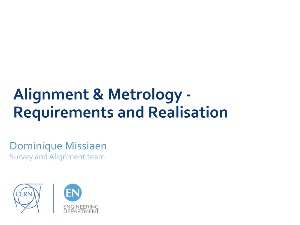 Alignment & Metrology