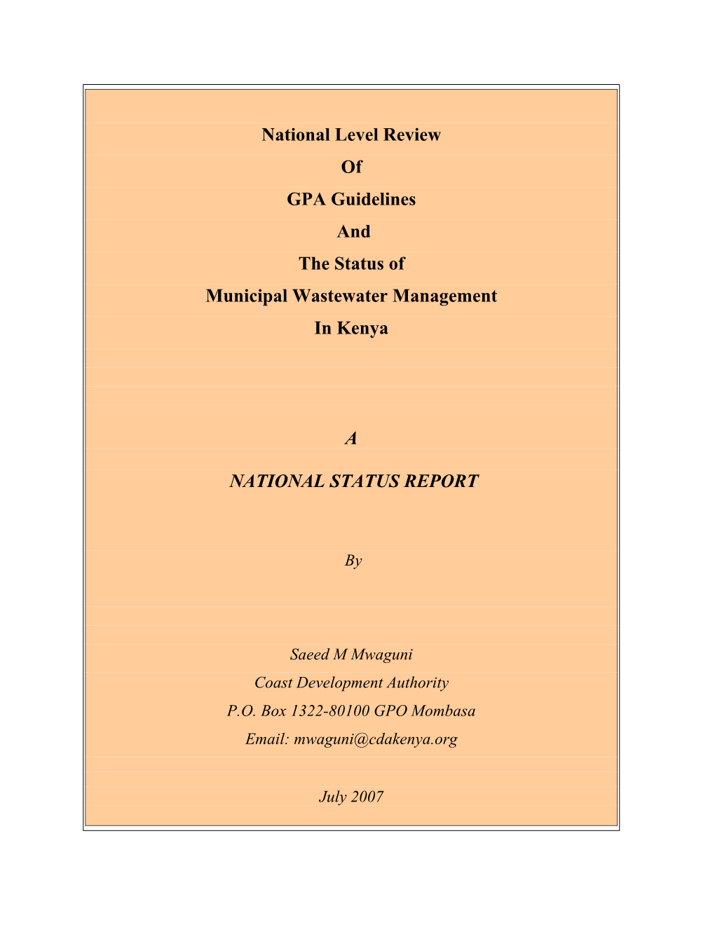 Kenya MWW Management