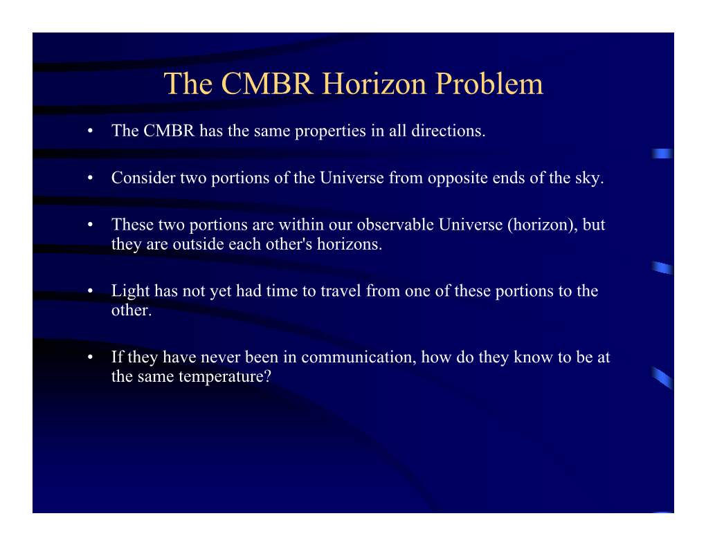 The CMBR Horizon Problem