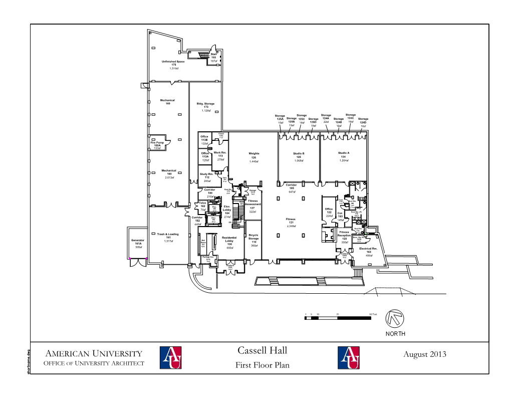 Cassell Hall August 2013 OFFICE of UNIVERSITY ARCHITECT First Floor Plan Living Rm