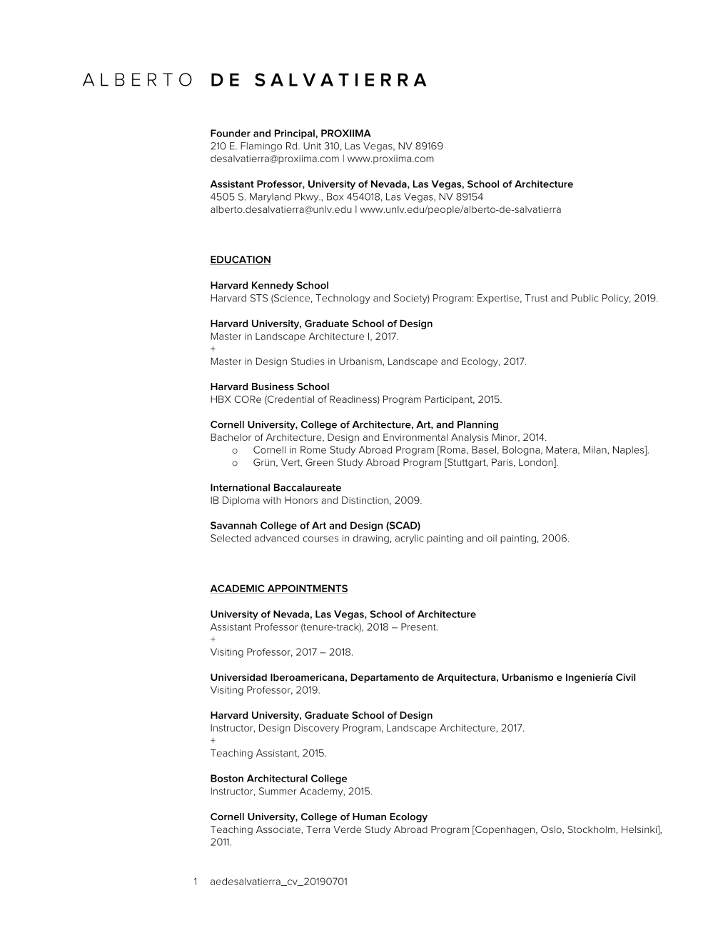 Page 1 1 Aedesalvatierra Cv 20190701