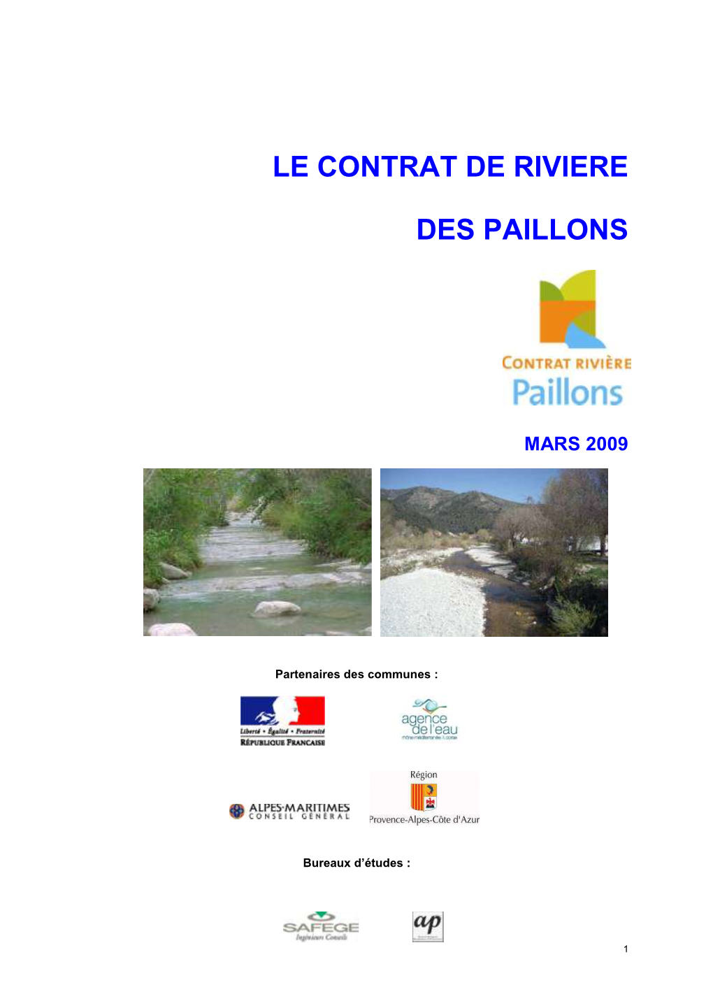 Le Contrat De Riviere Des Paillons  Mars 2009