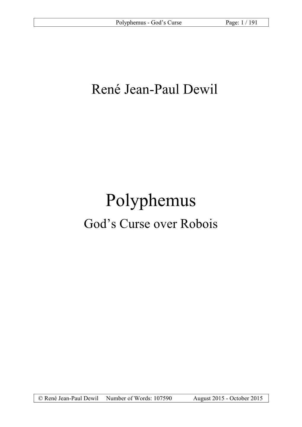 Polyphemus - God’S Curse Page: 1 / 191