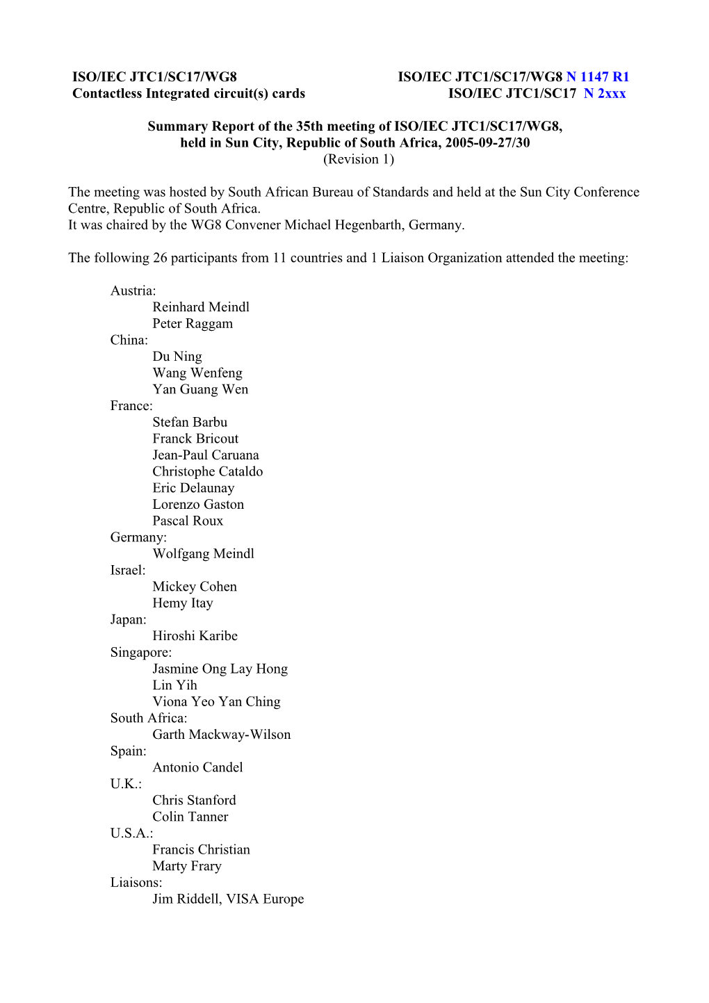 Document ISO/IEC JTC1/SC17/WG8 N 623 s1