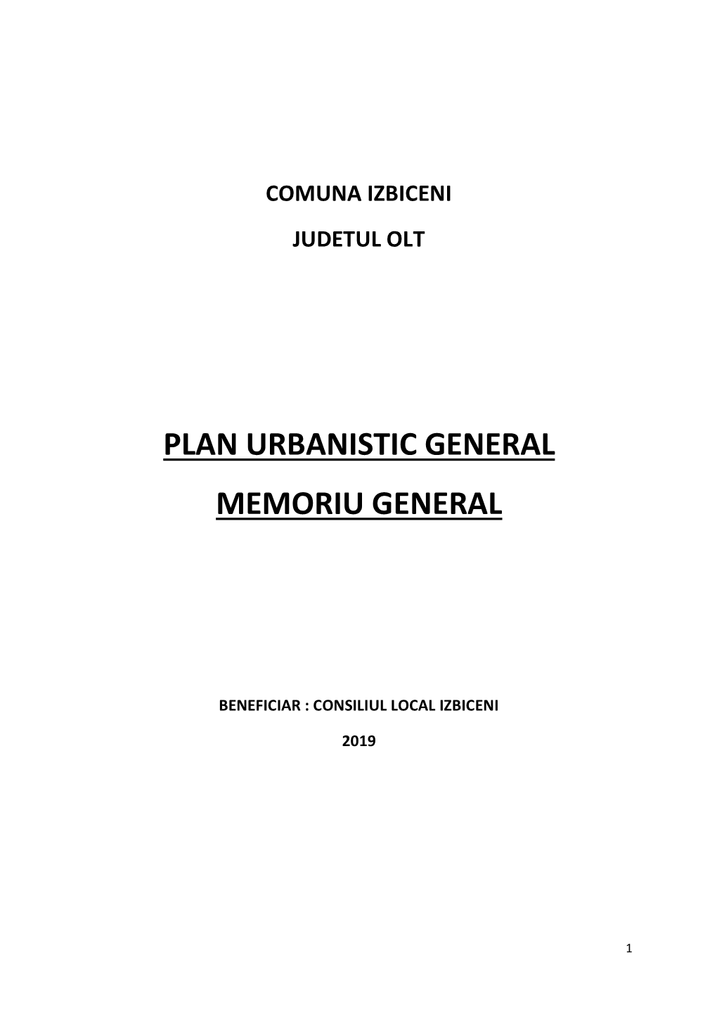 Plan Urbanistic General Memoriu General