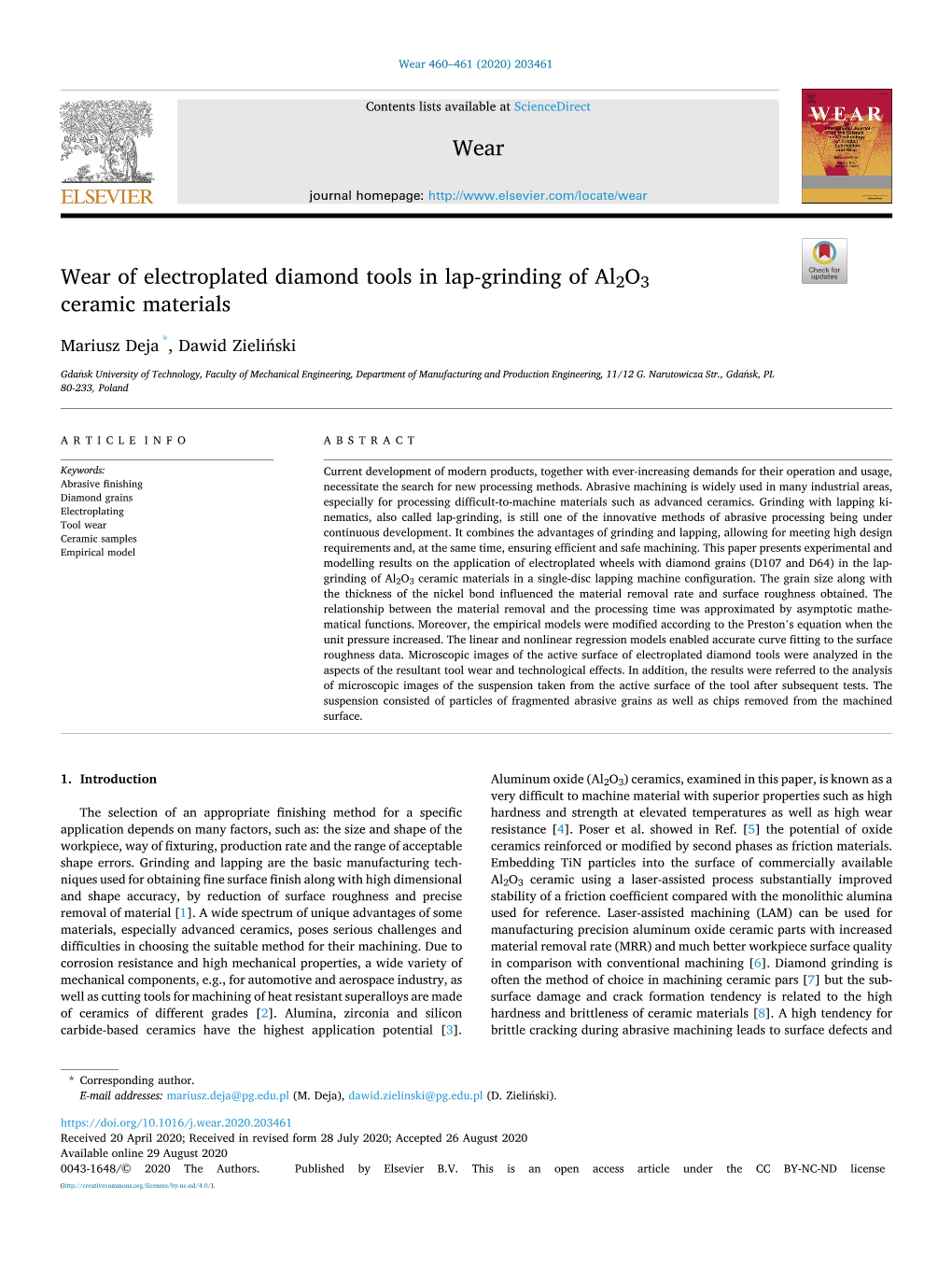 Wear of Electroplated Diamond Tools in Lap-Grinding of Al2o3 Ceramic Materials