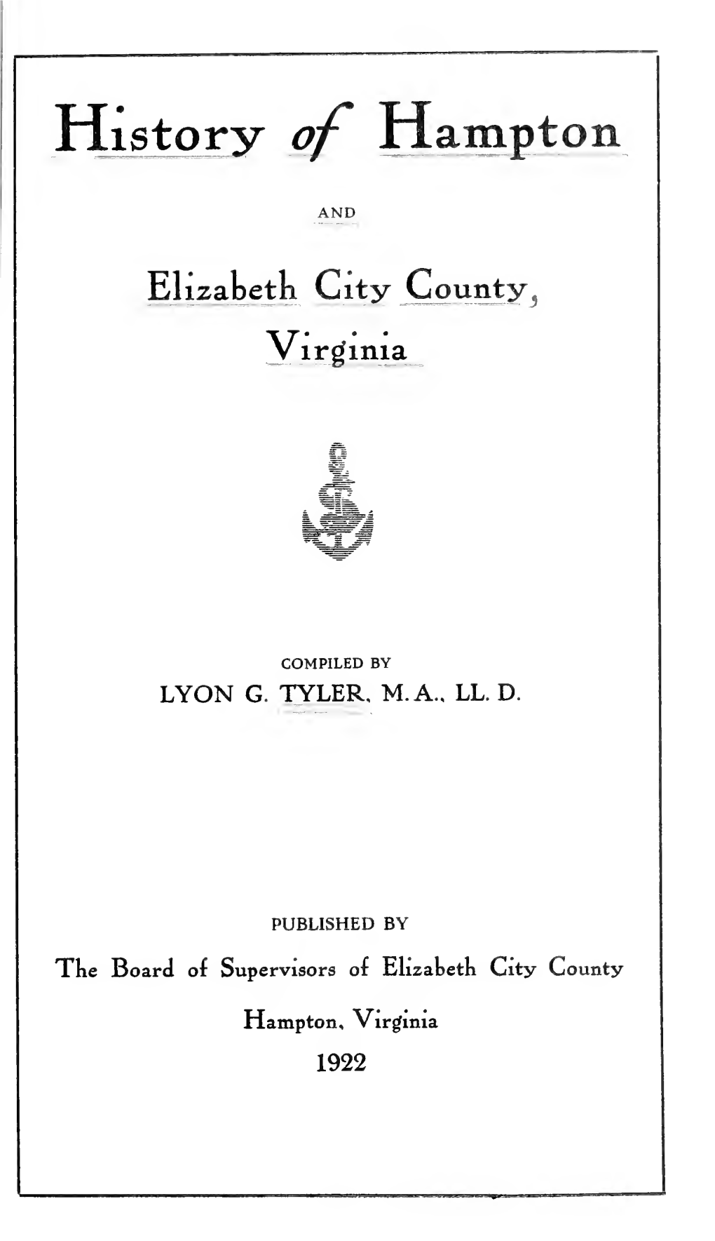 History of Hampton and Elizabeth City County, Virginia