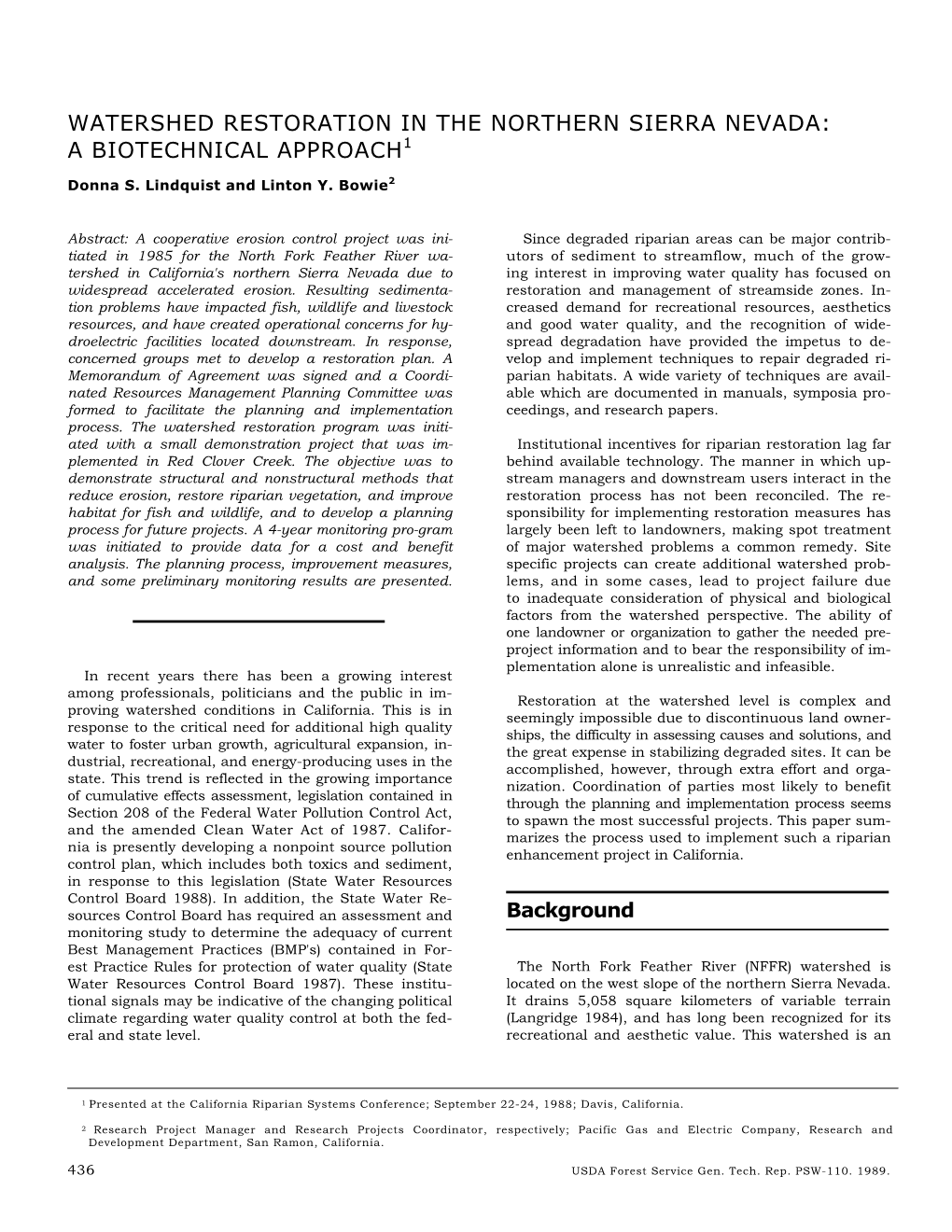 Proceedings of the CALIFORNIA RIPARIAN SYSTEMS CONFERENCE September 22-24, 1988 Davis, California Protection, Management, and Re