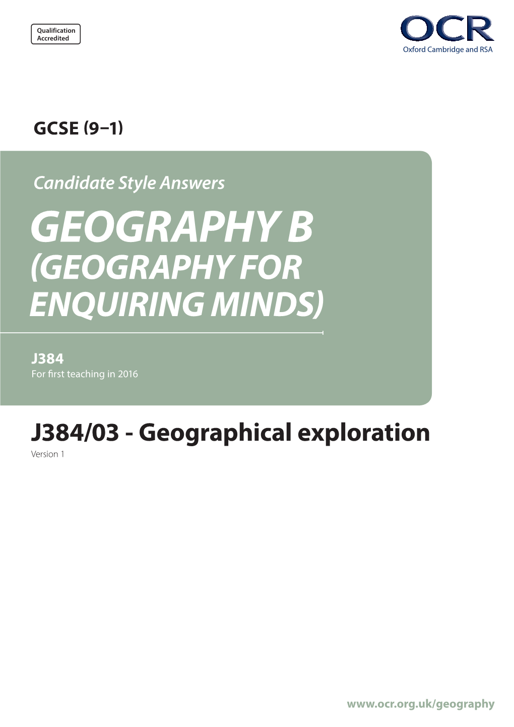 Geographical Exploration Version 1