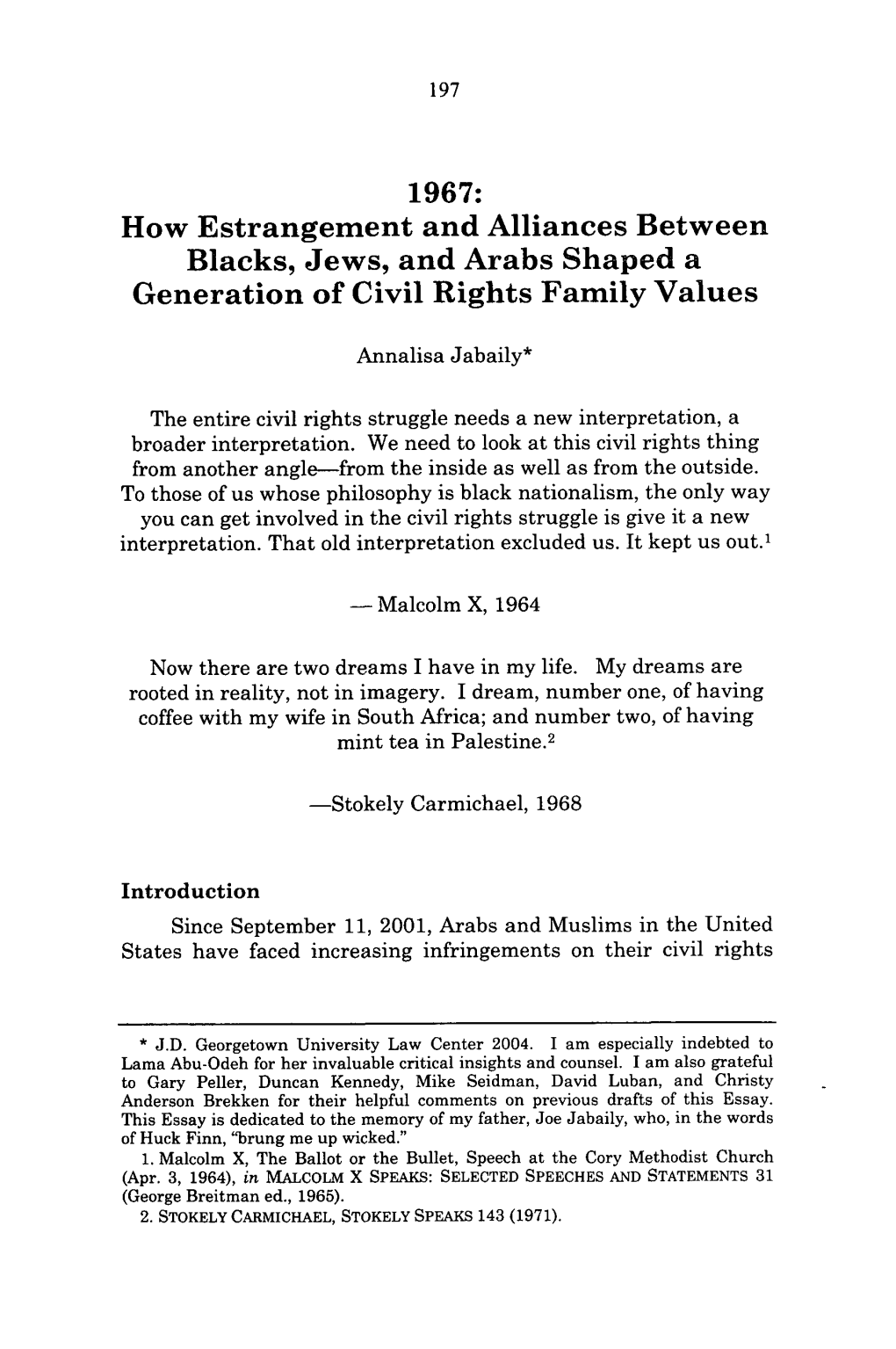 How Estrangement and Alliances Between Blacks, Jews, and Arabs Shaped a Generation of Civil Rights Family Values