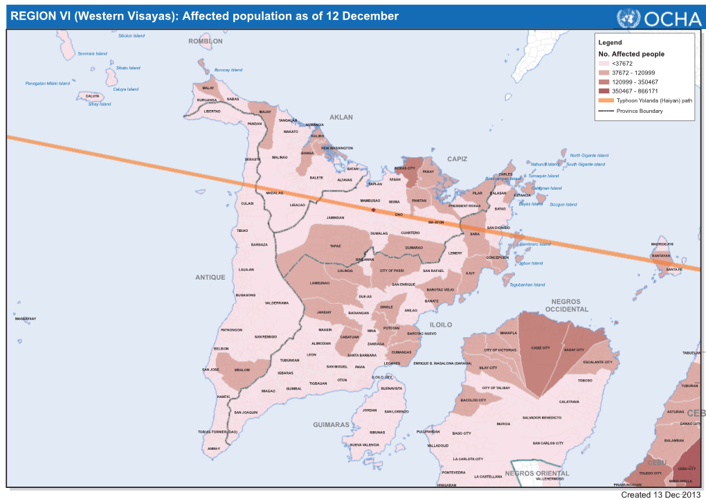 (Western Visayas): Affected Population As of 12 December