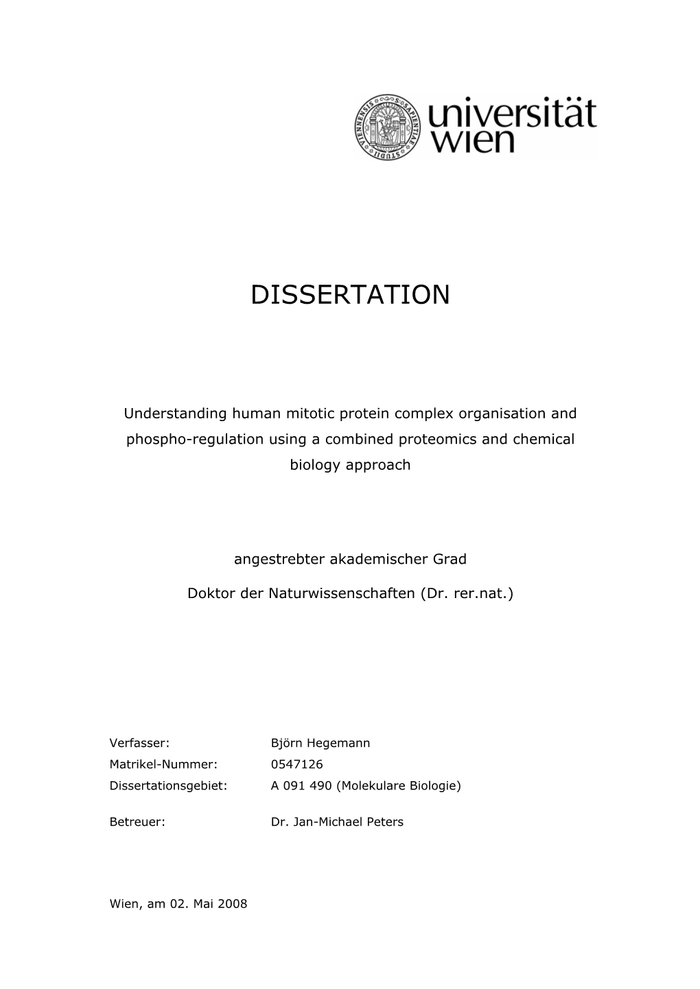 Dissertation