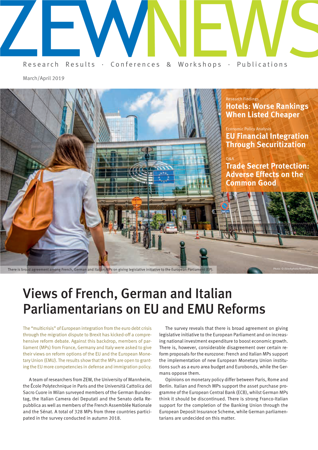 Views of French, German and Italian Parliamentarians on EU and EMU Reforms