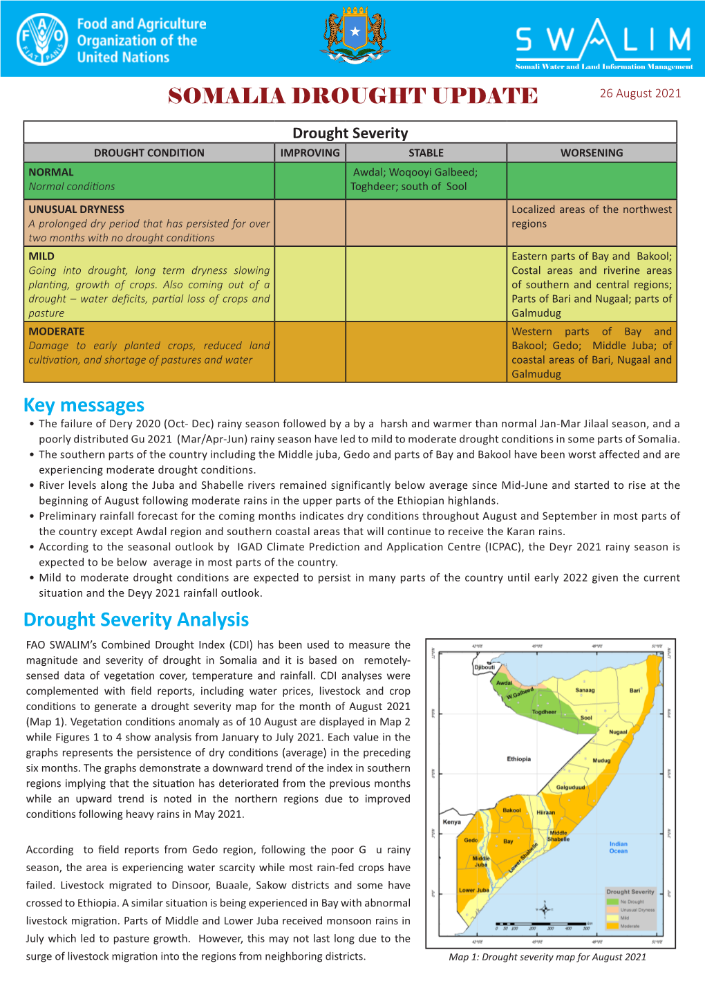 SOMALIA DROUGHT UPDATE 26 August 2021