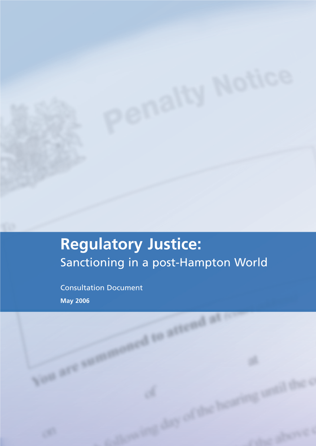 Regulatory Justice: Sanctioning in a Post-Hampton World