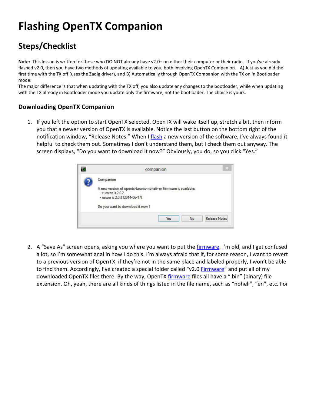 Part 2-Flashing Opentx Companion