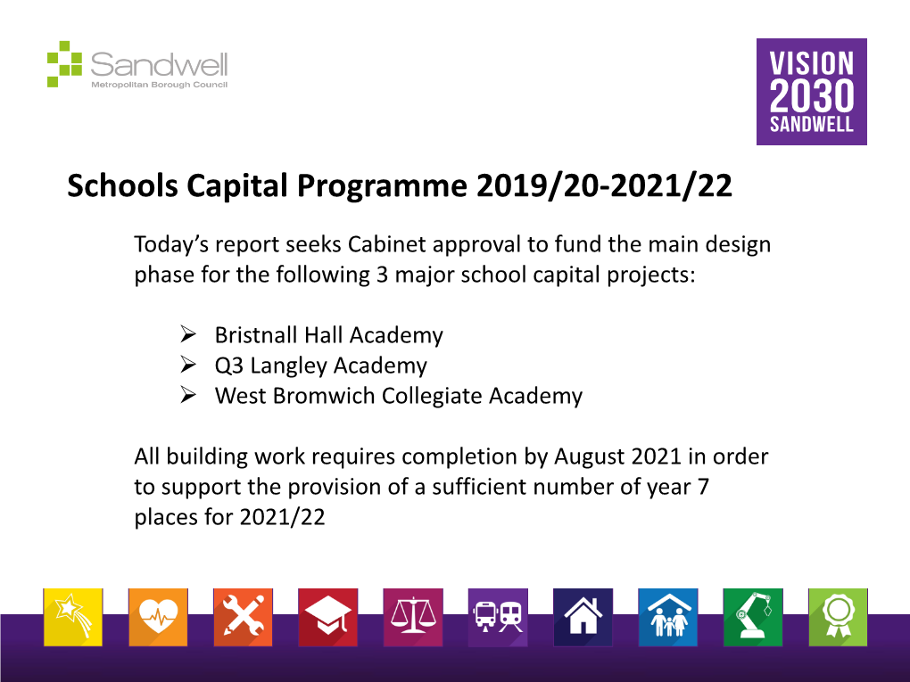 Schools Capital Programme 2019/20-2021/22