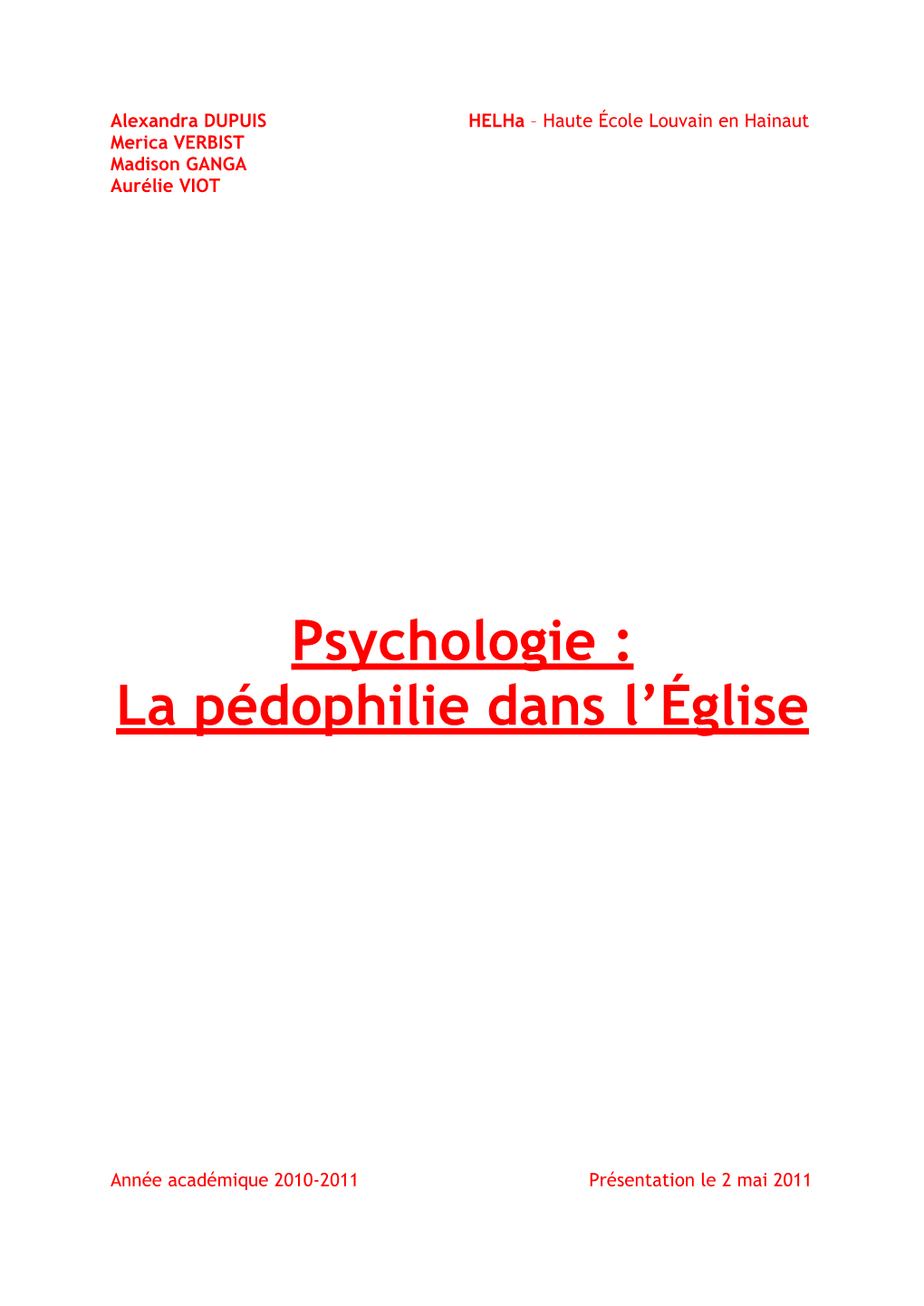 Ce Chapitre Abordera Le Point De Vue Psychologique Sur Le Sujet