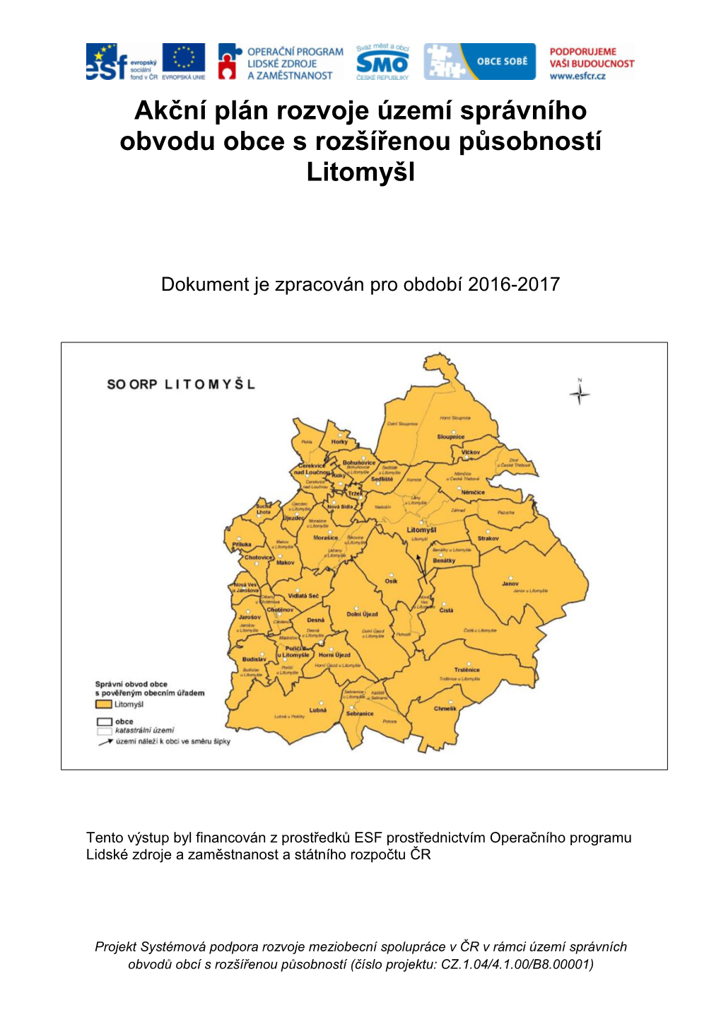 Akční Plán Rozvoje Území Správního Obvodu Obce S Rozšířenou Působností Litomyšl