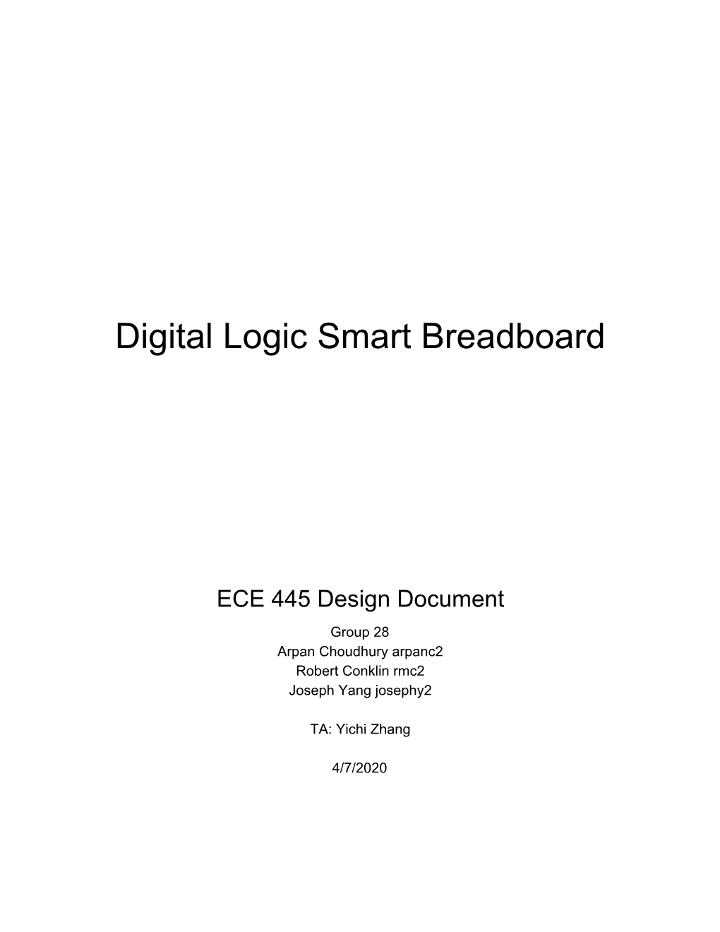 Digital Logic Smart Breadboard