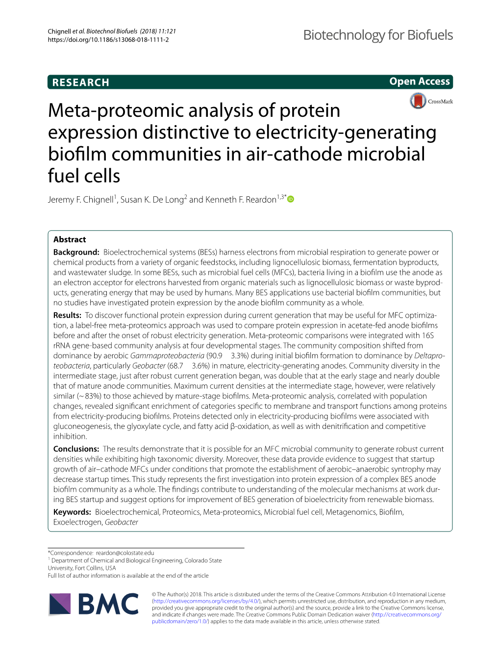 Meta-Proteomic Analysis of Protein Expression Distinctive to Electricity