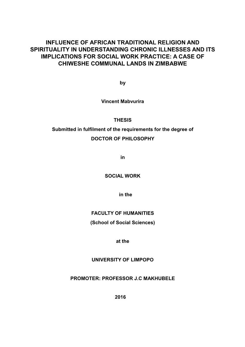 Influence of African Traditional Religion And