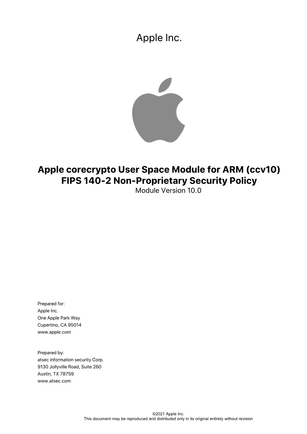 Security Policy Module Version 10.0