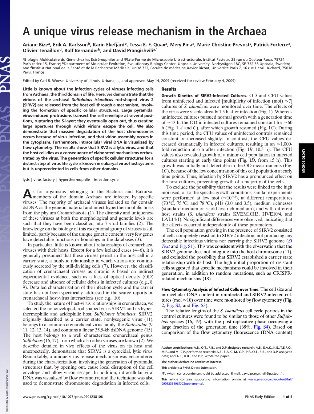 A Unique Virus Release Mechanism in the Archaea