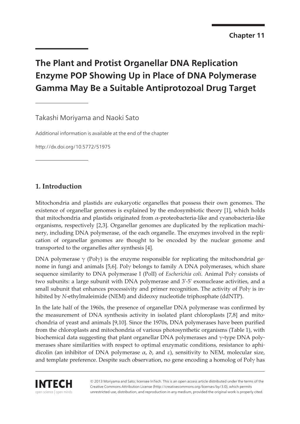 The Plant and Protist Organellar DNA Replication Enzyme POP Showing up in Place of DNA Polymerase Gamma May Be a Suitable Antiprotozoal Drug Target