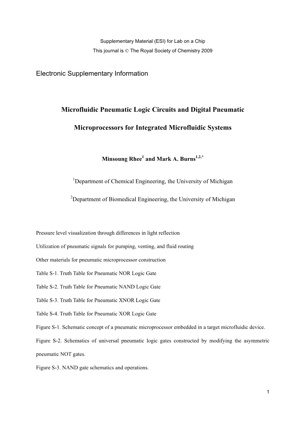 Microfluidic Pneumatic Logic Circuits and Digital Pneumatic