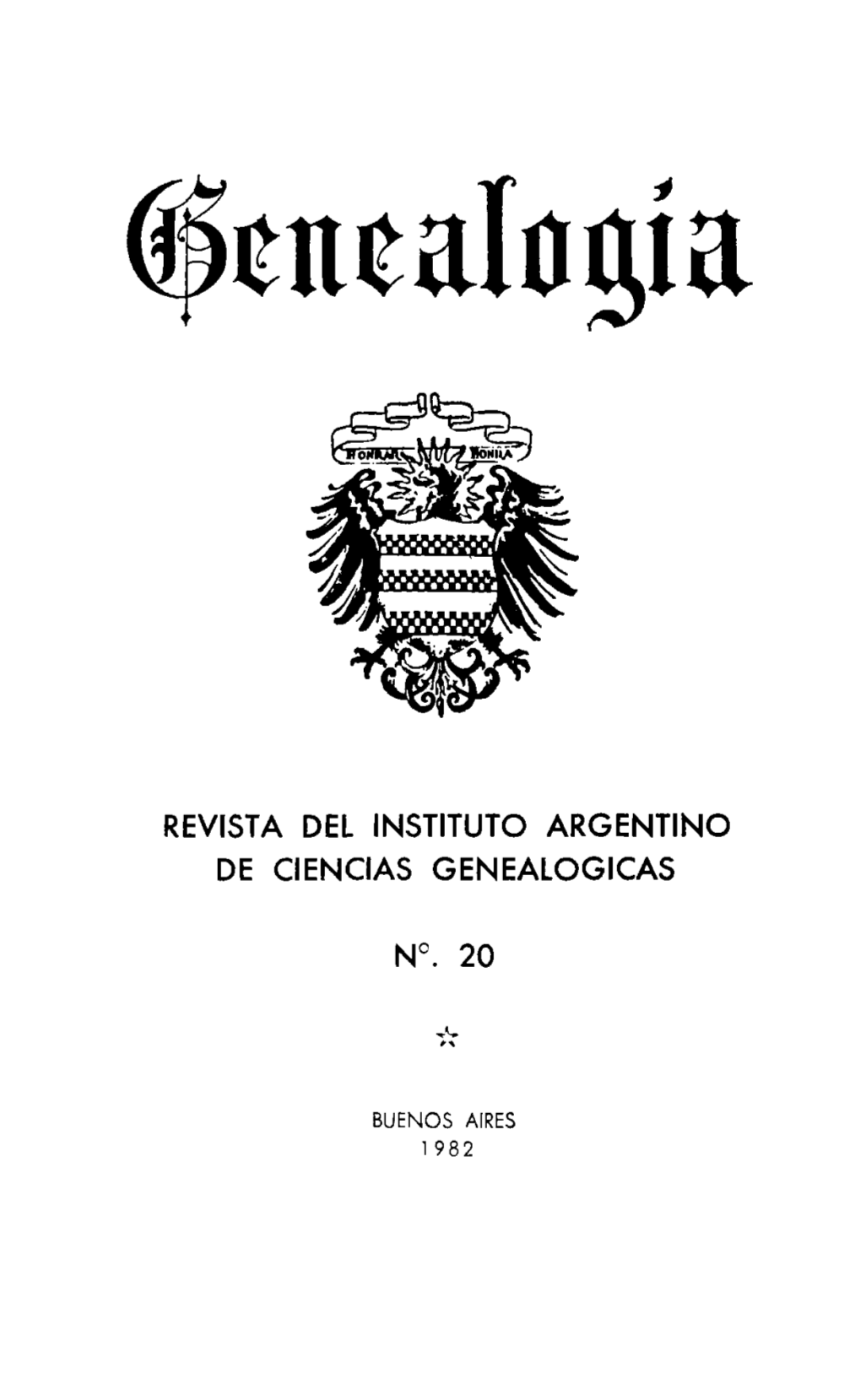 Genealogía : Revista Del Instituto Argentino De Ciencias