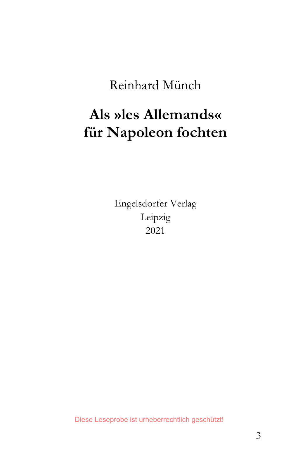 Für Napoleon Fochten